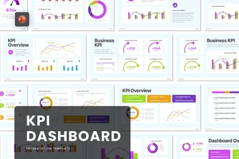 KPI数据报告PPT模板免费下载