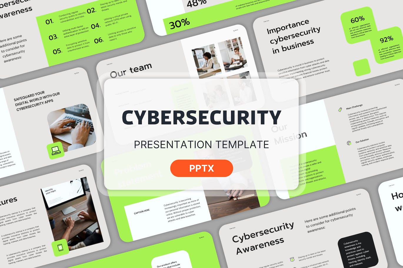 网络安全行业PPT模板免费下载