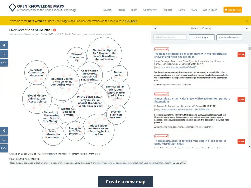 Open Knowledge Maps