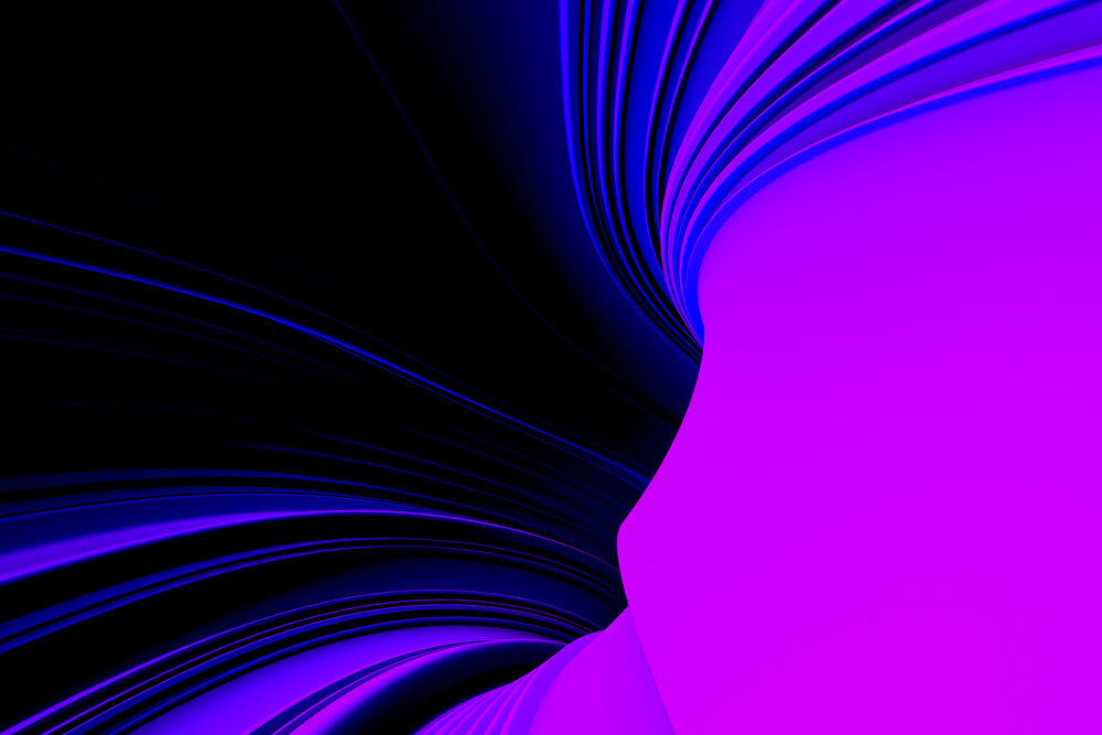20张抽象科技感波浪状流动线条蓝色背景图素材(图2)
