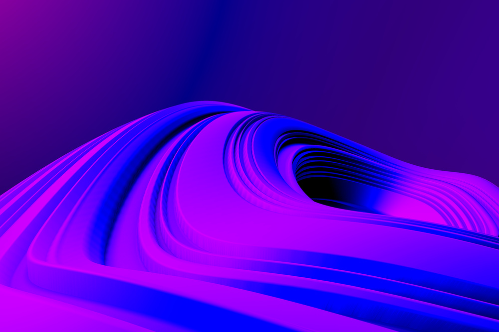 20张抽象科技感波浪状流动线条蓝色背景图素材(图4)
