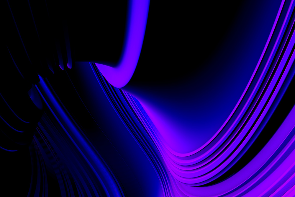 20张抽象科技感波浪状流动线条蓝色背景图素材(图3)