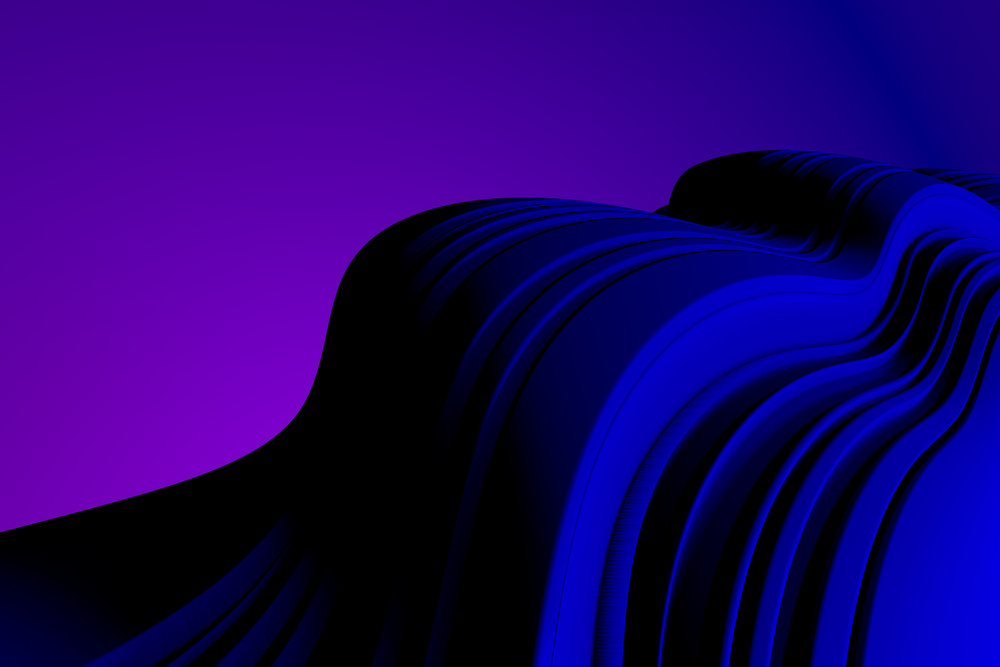 20张抽象科技感波浪状流动线条蓝色背景图素材(图15)