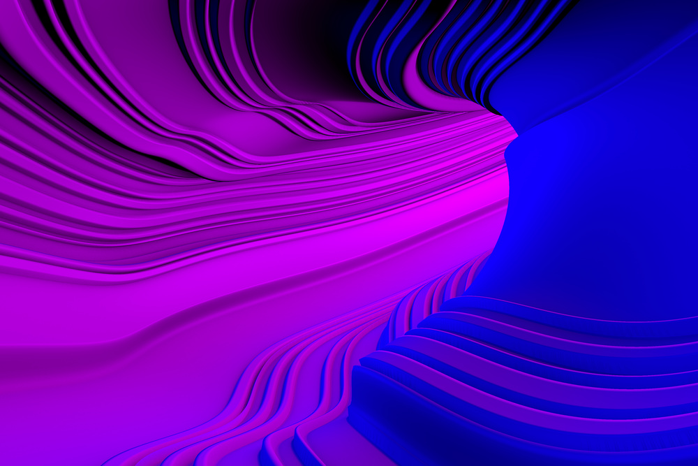 20张抽象科技感波浪状流动线条蓝色背景图素材(图17)